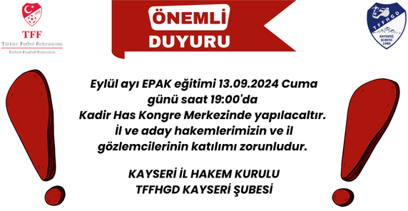 !EPAK EĞİTİMİ!