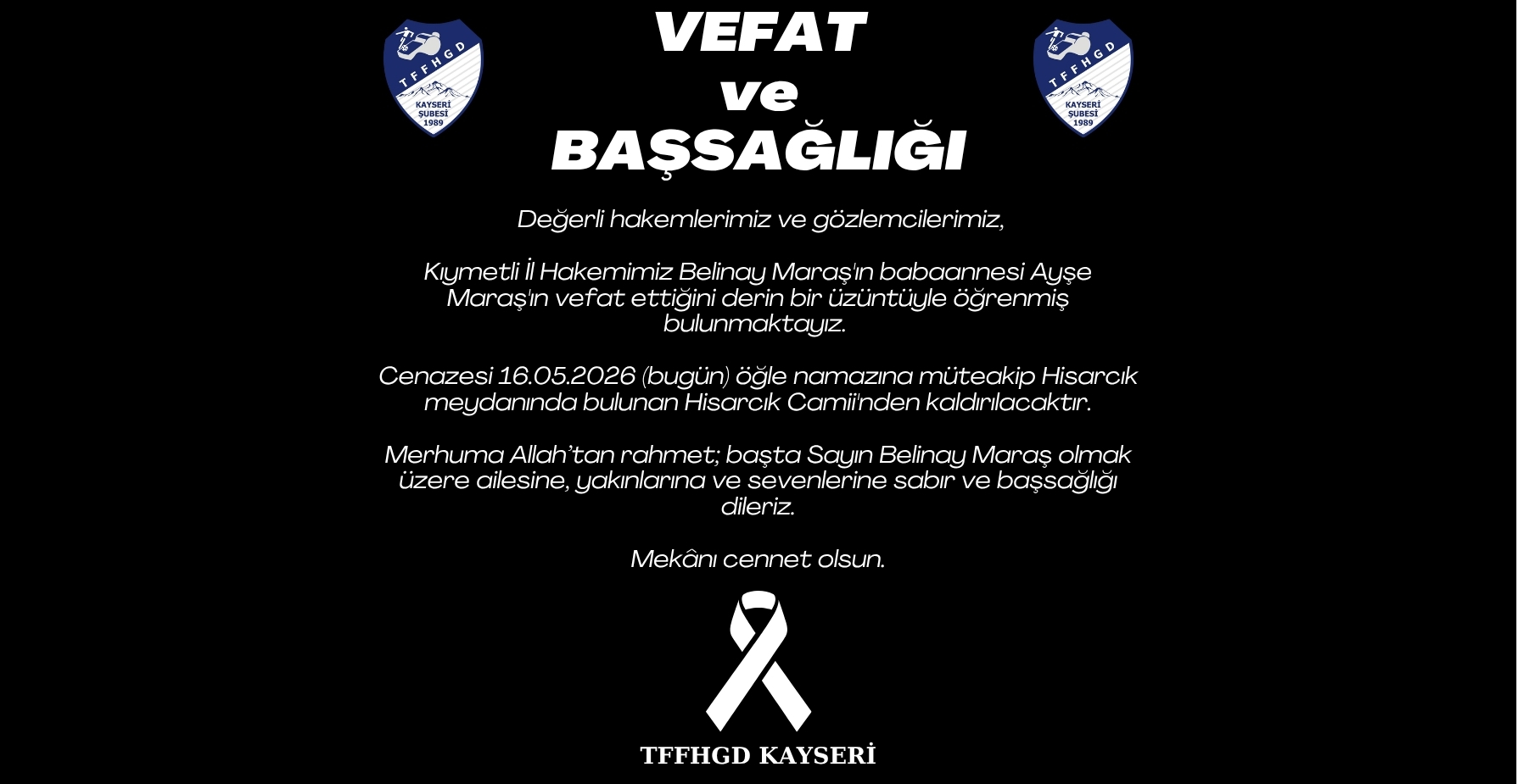 Vefat Ve Başsağlığı